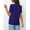 imageAUTOMET Womens Tops Short Sleeve TShirts Blouses Dressy Casual Business Puff Pleated Summer Fashion 2025 Basic Comfy ClothesNavy