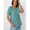 imageAUTOMET Womens Tops Short Sleeve TShirts Blouses Dressy Casual Business Puff Pleated Summer Fashion 2025 Basic Comfy ClothesSagegreen