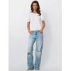 imageAUTOMET Womens Tops Short Sleeve TShirts Blouses Dressy Casual Business Puff Pleated Summer Fashion 2025 Basic Comfy ClothesWhite