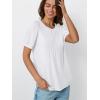 imageAUTOMET Womens Tops Short Sleeve TShirts Blouses Dressy Casual Business Puff Pleated Summer Fashion 2025 Basic Comfy ClothesWhite