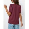 imageAUTOMET Womens Tops Short Sleeve TShirts Blouses Dressy Casual Business Puff Pleated Summer Fashion 2025 Basic Comfy ClothesWinered