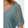 imageAUTOMET Womens V Neck T Shirts Short Sleeve Dressy Causal Tops Eyelet Embroidery Summer 2025 Fashion Trendy ClothesGreen