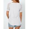 imageAUTOMET Womens V Neck T Shirts Short Sleeve Dressy Causal Tops Eyelet Embroidery Summer 2025 Fashion Trendy ClothesWhite
