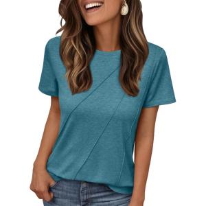 imageAUTOMET Womens Summer Tops Workout Shirts Beach Vacation Outfits Business Tshirts Dressy Fashion Spring Clothes 2025Bluegreen