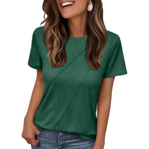 imageAUTOMET Womens Summer Tops Workout Shirts Beach Vacation Outfits Business Tshirts Dressy Fashion Spring Clothes 2025Green