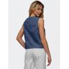 imageAUTOMET Jean Vest Tops for Women Denim Top Button Down Waistcoat 2025 Fall Sleeveless V Neck Top Outfits Y2k ClothesDark Blue