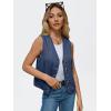 imageAUTOMET Jean Vest Tops for Women Denim Top Button Down Waistcoat 2025 Fall Sleeveless V Neck Top Outfits Y2k ClothesDark Blue