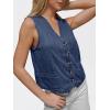 imageAUTOMET Jean Vest Tops for Women Denim Top Button Down Waistcoat 2025 Fall Sleeveless V Neck Top Outfits Y2k ClothesDark Blue
