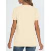imageAUTOMET T Shirts Short Sleeve Crewneck Tees for Women Trendy Lightweight Soft Casual Summer Tops Clothes 2025Apricot