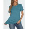 imageAUTOMET T Shirts Short Sleeve Crewneck Tees for Women Trendy Lightweight Soft Casual Summer Tops Clothes 2025Blue Grey