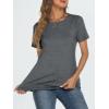 imageAUTOMET T Shirts Short Sleeve Crewneck Tees for Women Trendy Lightweight Soft Casual Summer Tops Clothes 2025Gray