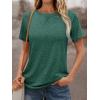 imageAUTOMET T Shirts Short Sleeve Crewneck Tees for Women Trendy Lightweight Soft Casual Summer Tops Clothes 2025Green
