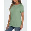 imageAUTOMET T Shirts Short Sleeve Crewneck Tees for Women Trendy Lightweight Soft Casual Summer Tops Clothes 2025Light Green