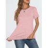 imageAUTOMET T Shirts Short Sleeve Crewneck Tees for Women Trendy Lightweight Soft Casual Summer Tops Clothes 2025Pink