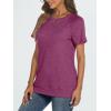 imageAUTOMET T Shirts Short Sleeve Crewneck Tees for Women Trendy Lightweight Soft Casual Summer Tops Clothes 2025Purple