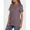 imageAUTOMET T Shirts Short Sleeve Crewneck Tees for Women Trendy Lightweight Soft Casual Summer Tops Clothes 2025Rose Taupe