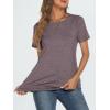 imageAUTOMET T Shirts Short Sleeve Crewneck Tees for Women Trendy Lightweight Soft Casual Summer Tops Clothes 2025Rose Taupe