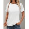 imageAUTOMET T Shirts Short Sleeve Crewneck Tees for Women Trendy Lightweight Soft Casual Summer Tops Clothes 2025White