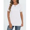 imageAUTOMET T Shirts Short Sleeve Crewneck Tees for Women Trendy Lightweight Soft Casual Summer Tops Clothes 2025White