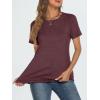 imageAUTOMET T Shirts Short Sleeve Crewneck Tees for Women Trendy Lightweight Soft Casual Summer Tops Clothes 2025Wine