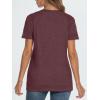 imageAUTOMET T Shirts Short Sleeve Crewneck Tees for Women Trendy Lightweight Soft Casual Summer Tops Clothes 2025Wine