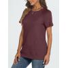 imageAUTOMET T Shirts Short Sleeve Crewneck Tees for Women Trendy Lightweight Soft Casual Summer Tops Clothes 2025Wine