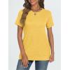 imageAUTOMET T Shirts Short Sleeve Crewneck Tees for Women Trendy Lightweight Soft Casual Summer Tops Clothes 2025Yellow
