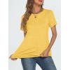 imageAUTOMET T Shirts Short Sleeve Crewneck Tees for Women Trendy Lightweight Soft Casual Summer Tops Clothes 2025Yellow