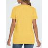 imageAUTOMET T Shirts Short Sleeve Crewneck Tees for Women Trendy Lightweight Soft Casual Summer Tops Clothes 2025Yellow