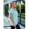imageAUTOMET T Shirts for Women Short Sleeve Shirts V Neck Plus Size Summer Tops Casual Beach Vacation Outfits Clothes 2025Aqua