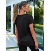 imageAUTOMET T Shirts for Women Short Sleeve Shirts V Neck Plus Size Summer Tops Casual Beach Vacation Outfits Clothes 2025Black