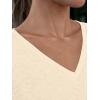 imageAUTOMET T Shirts for Women Short Sleeve Shirts V Neck Plus Size Summer Tops Casual Beach Vacation Outfits Clothes 2025Cream