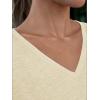 imageAUTOMET T Shirts for Women Short Sleeve Shirts V Neck Plus Size Summer Tops Casual Beach Vacation Outfits Clothes 2025Cream