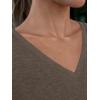 imageAUTOMET T Shirts for Women Short Sleeve Shirts V Neck Plus Size Summer Tops Casual Beach Vacation Outfits Clothes 2025Darkcoffee