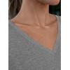 imageAUTOMET T Shirts for Women Short Sleeve Shirts V Neck Plus Size Summer Tops Casual Beach Vacation Outfits Clothes 2025Grey