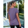 imageAUTOMET T Shirts for Women Short Sleeve Shirts V Neck Plus Size Summer Tops Casual Beach Vacation Outfits Clothes 2025Lavenderpurple