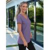 imageAUTOMET T Shirts for Women Short Sleeve Shirts V Neck Plus Size Summer Tops Casual Beach Vacation Outfits Clothes 2025Lavenderpurple