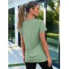 imageAUTOMET T Shirts for Women Short Sleeve Shirts V Neck Plus Size Summer Tops Casual Beach Vacation Outfits Clothes 2025Lightgreen