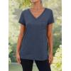 imageAUTOMET T Shirts for Women Short Sleeve Shirts V Neck Plus Size Summer Tops Casual Beach Vacation Outfits Clothes 2025Navy