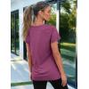 imageAUTOMET T Shirts for Women Short Sleeve Shirts V Neck Plus Size Summer Tops Casual Beach Vacation Outfits Clothes 2025Purple