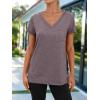 imageAUTOMET T Shirts for Women Short Sleeve Shirts V Neck Plus Size Summer Tops Casual Beach Vacation Outfits Clothes 2025Rosetaupe