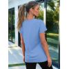 imageAUTOMET T Shirts for Women Short Sleeve Shirts V Neck Plus Size Summer Tops Casual Beach Vacation Outfits Clothes 2025Skyblue