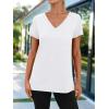 imageAUTOMET T Shirts for Women Short Sleeve Shirts V Neck Plus Size Summer Tops Casual Beach Vacation Outfits Clothes 2025White