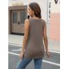 imageAUTOMET Tank Top Women Summer 2025 Casual Spring V Neck Sleeveless Tee Shirt Basic Trendy Beach Vacation Outfits ClothesCoffee