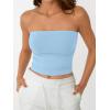 imageAUTOMET Tube Tops Strapless Crop Tops Basic Backless Sleeveless Bandeau Going Out Cute 2025 Summer ClothesBabyblue