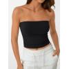 imageAUTOMET Tube Tops Strapless Crop Tops Basic Backless Sleeveless Bandeau Going Out Cute 2025 Summer ClothesBlack
