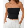 imageAUTOMET Tube Tops Strapless Crop Tops Basic Backless Sleeveless Bandeau Going Out Cute 2025 Summer ClothesBlack