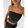 imageAUTOMET Tube Tops Strapless Crop Tops Basic Backless Sleeveless Bandeau Going Out Cute 2025 Summer ClothesBlack