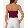 imageAUTOMET Tube Tops Strapless Crop Tops Basic Backless Sleeveless Bandeau Going Out Cute 2025 Summer ClothesBurgundy