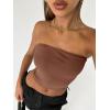 imageAUTOMET Tube Tops Strapless Crop Tops Basic Backless Sleeveless Bandeau Going Out Cute 2025 Summer ClothesCoffee